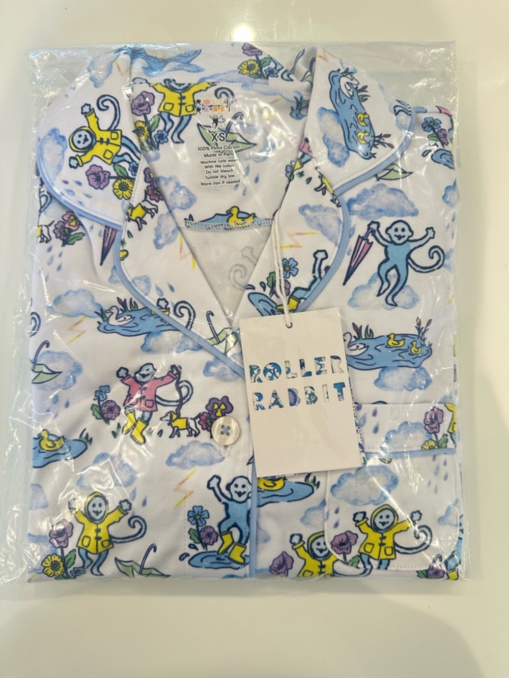 Roller Rabbit April Showers polo pajama set